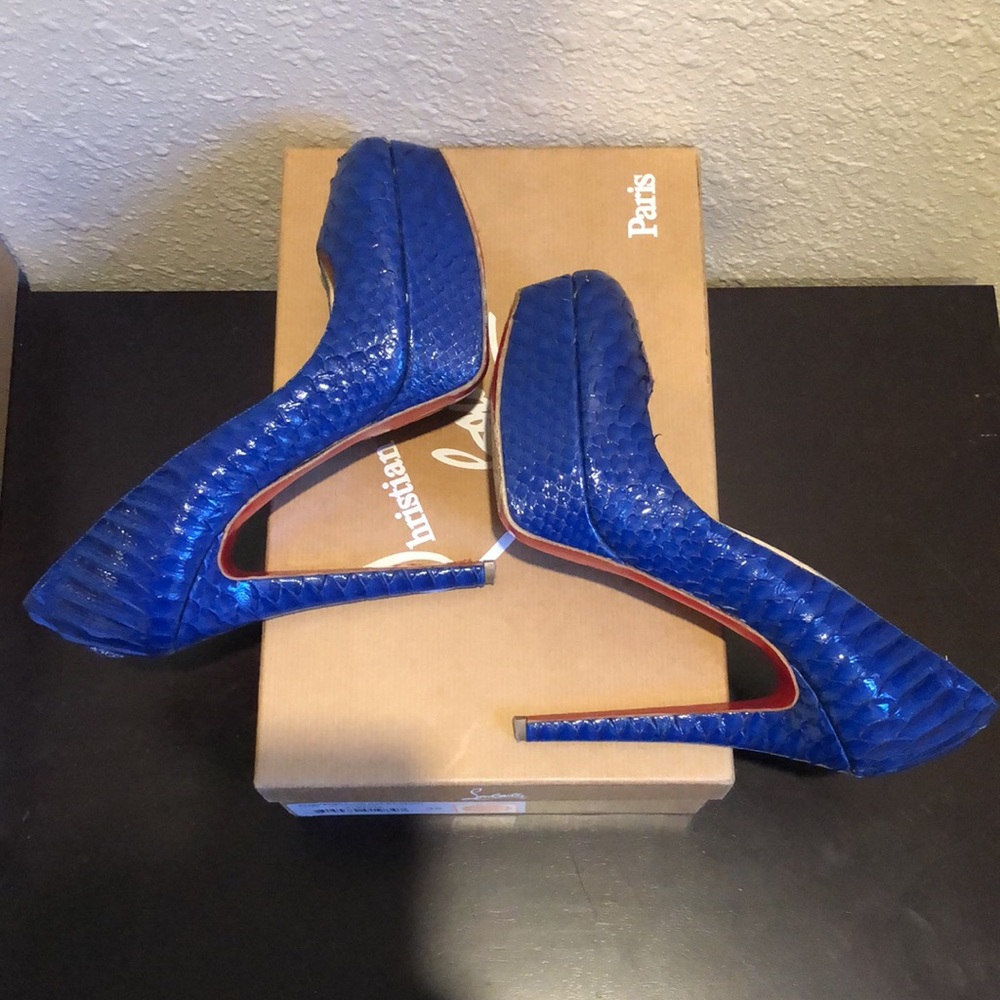 Christian Louboutin Bianca 140 Python Snakeskin N… - image 8